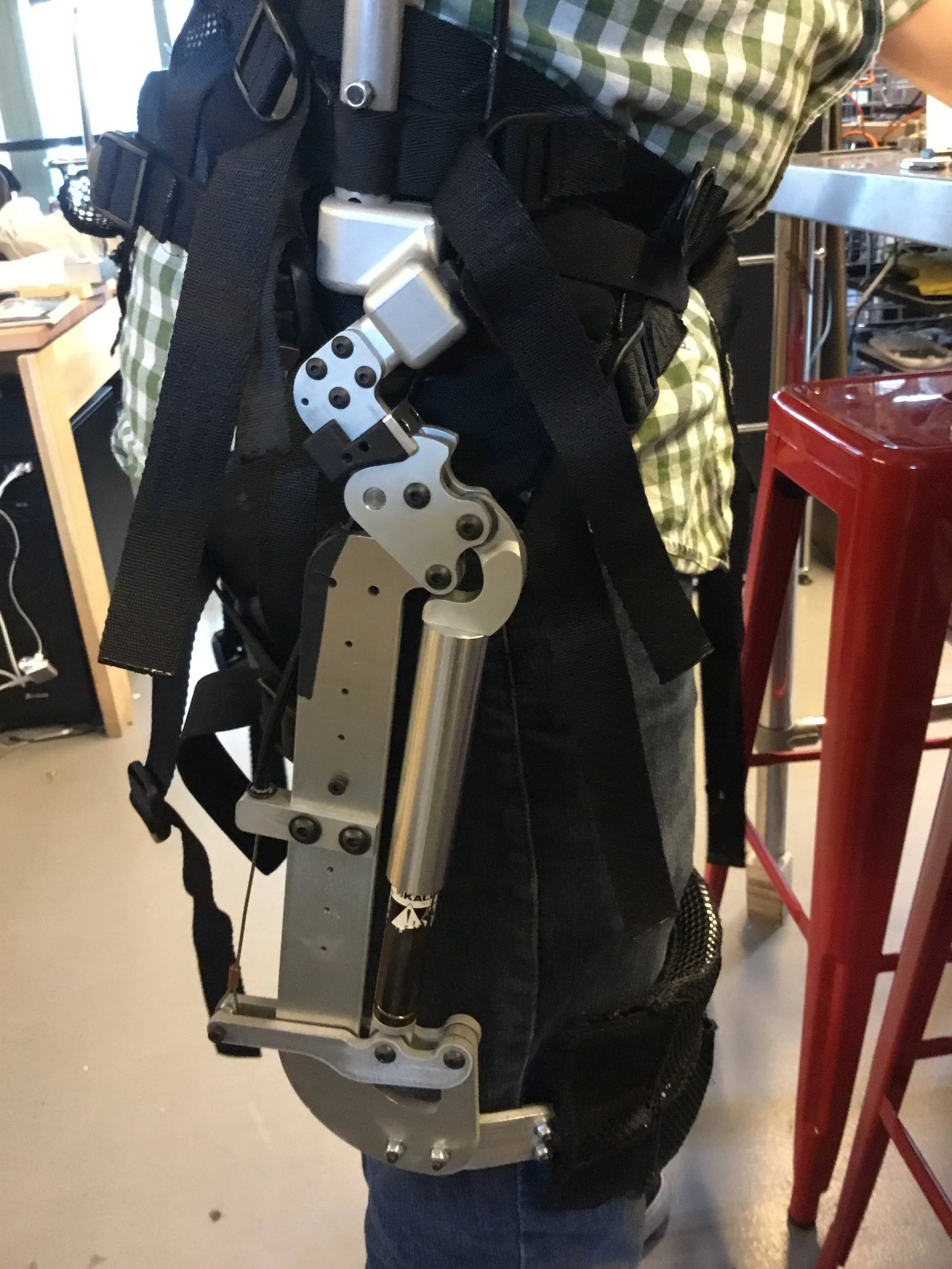 ExoSuit component detail — joint hardware