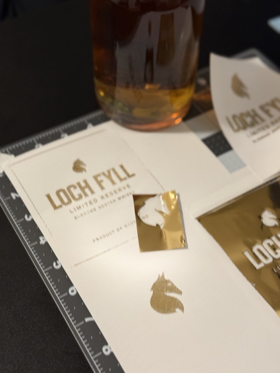 Loch Fyll prototype — label application