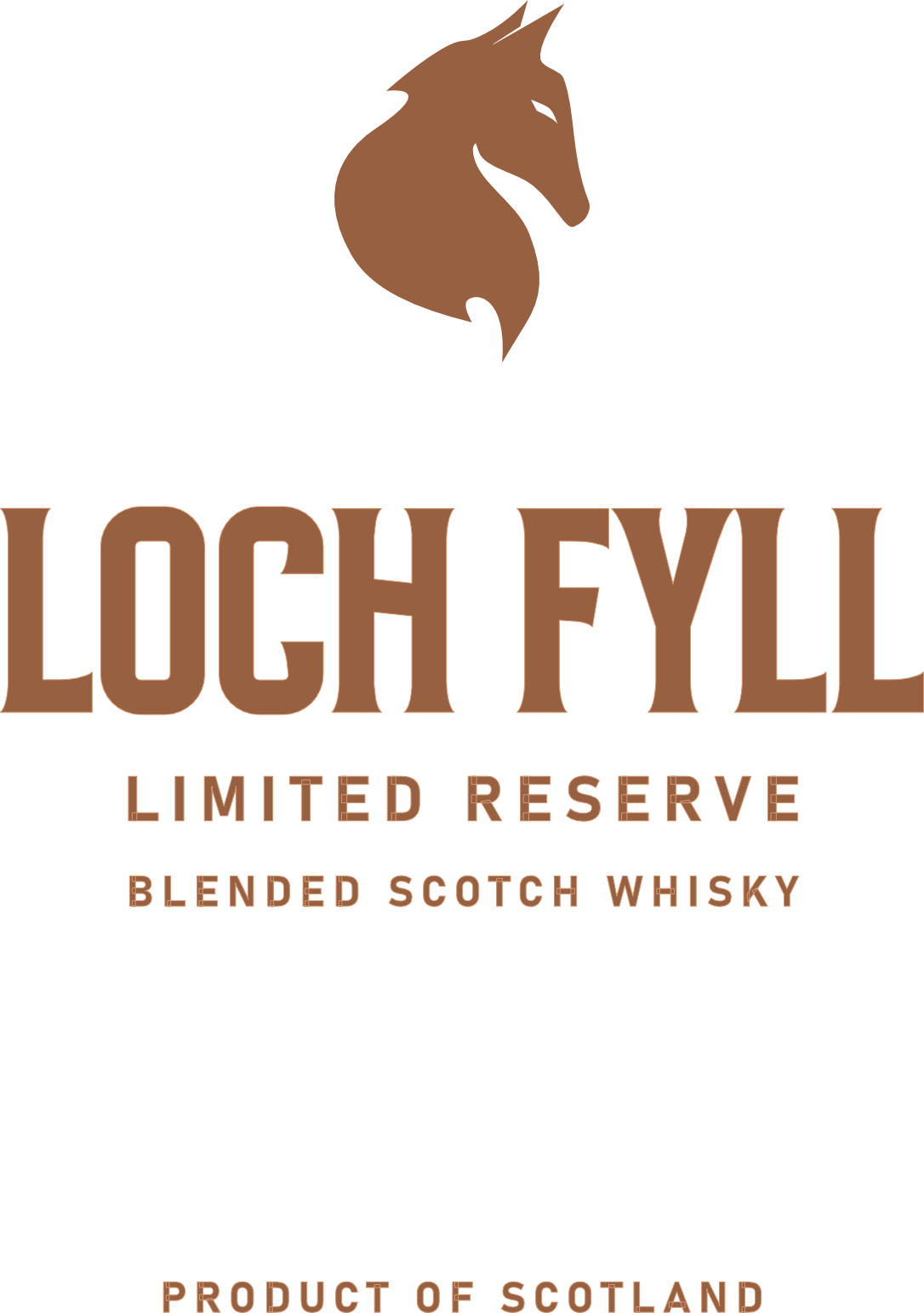 Loch Fyll label graphic — topographic contour system