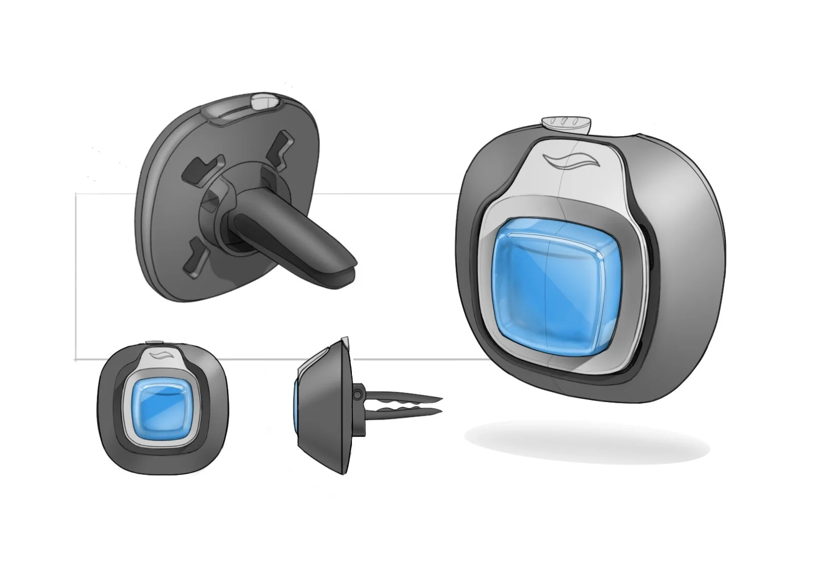Car vent clip air freshener concept 03
