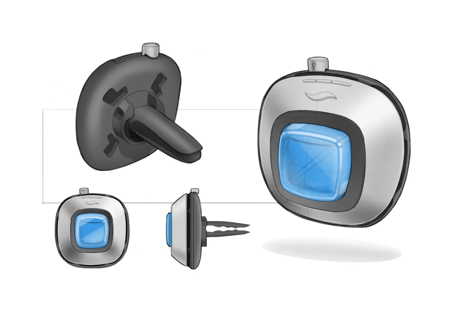 Car vent clip air freshener concept 04