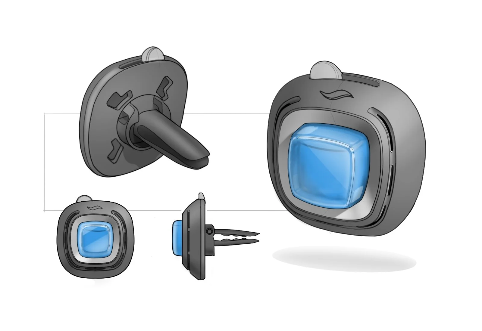 Car vent clip air freshener concept 05