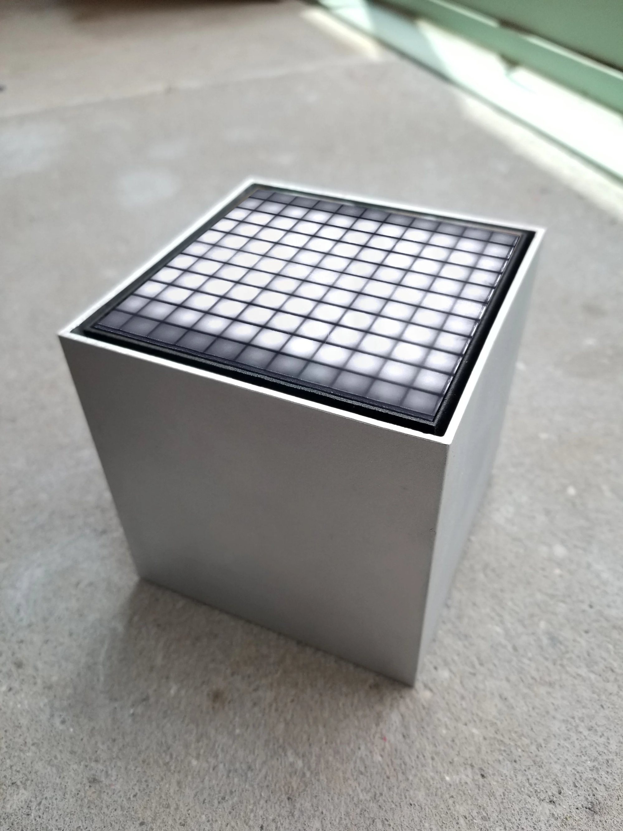 Wireline LED matrix display cube — hardware design by Geoff LaCorte